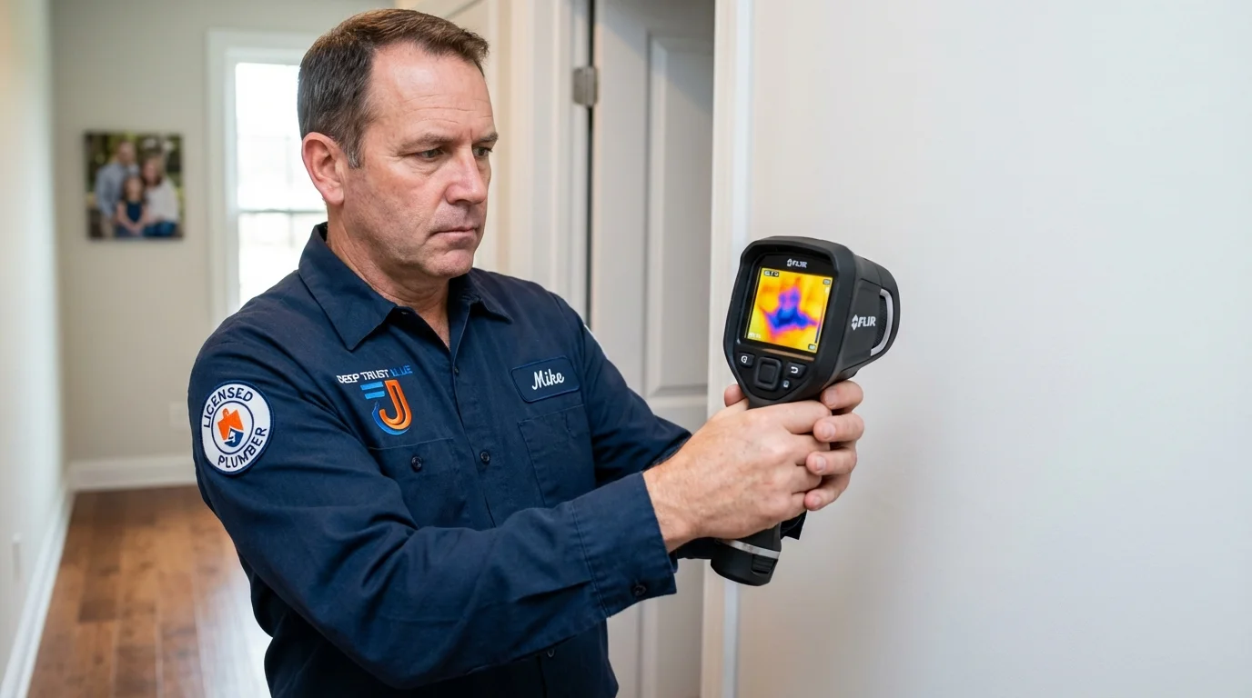 Thermal imaging leak detection by Johns Plumbing LLC in East Sandwich